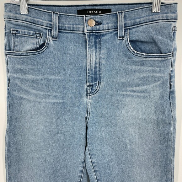 J BRAND Ruby High Rise Cigarette Curved Raw Hem Cropped Ankle Jeans Size 27 - Picture 4 of 9